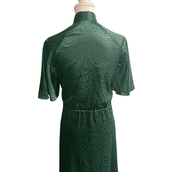 Julia Jordan plus size vintage inspired satin midi dress tie neck size 14 twee - Picture 10 of 13